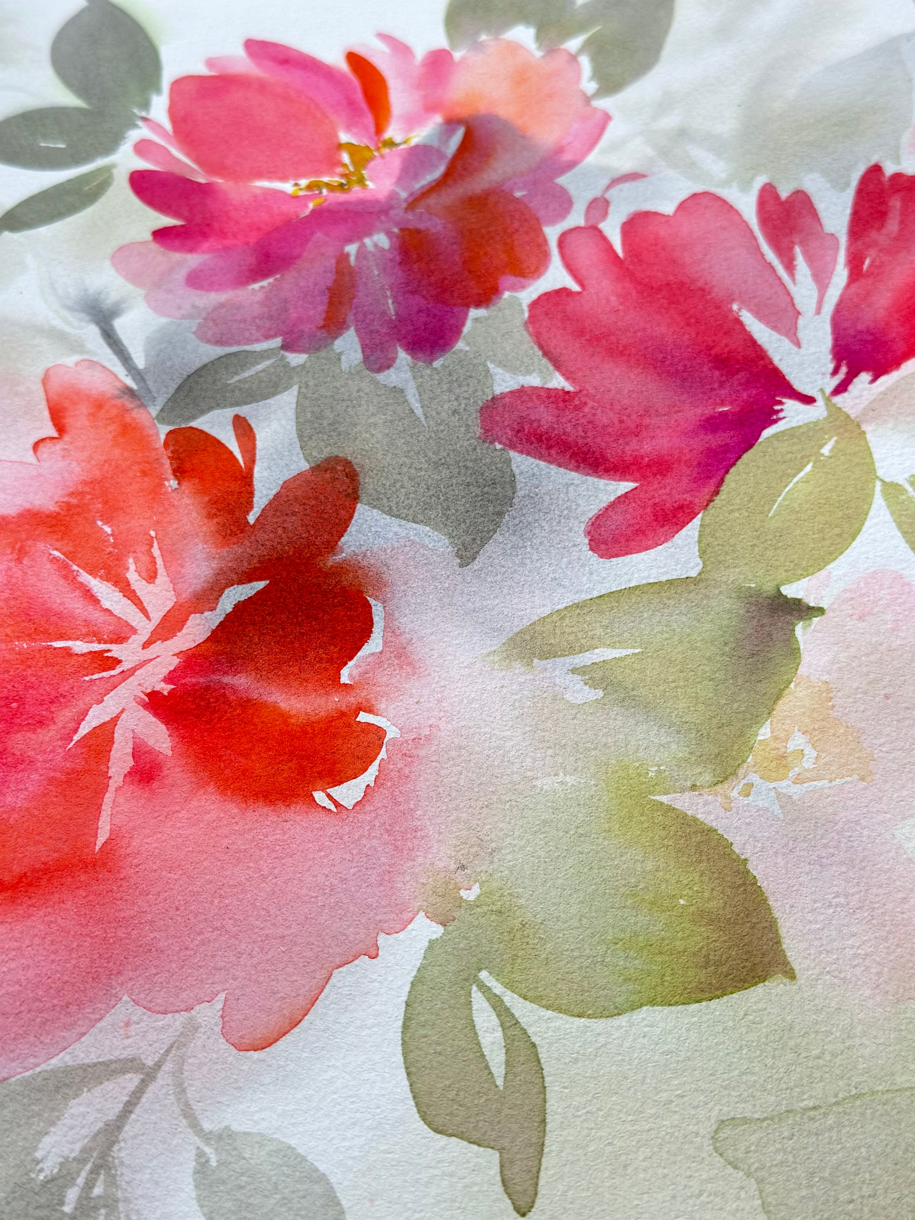 Authentic Watercolor Floral Original